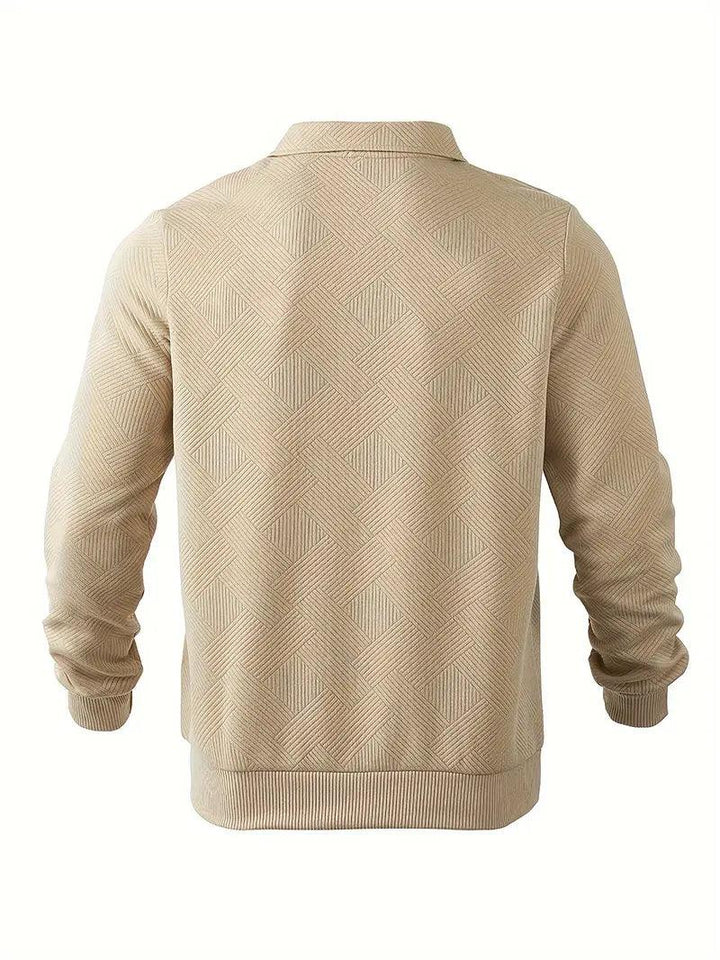 Stilla | Jacquard Halv-zip Sweatshirt