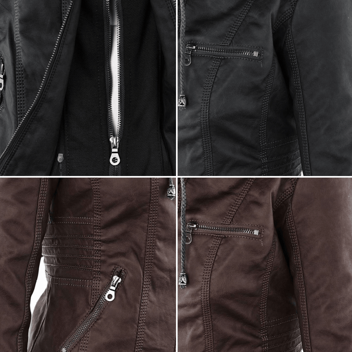 Stilla | Dame Hætte Slim Fit Bikerjakke