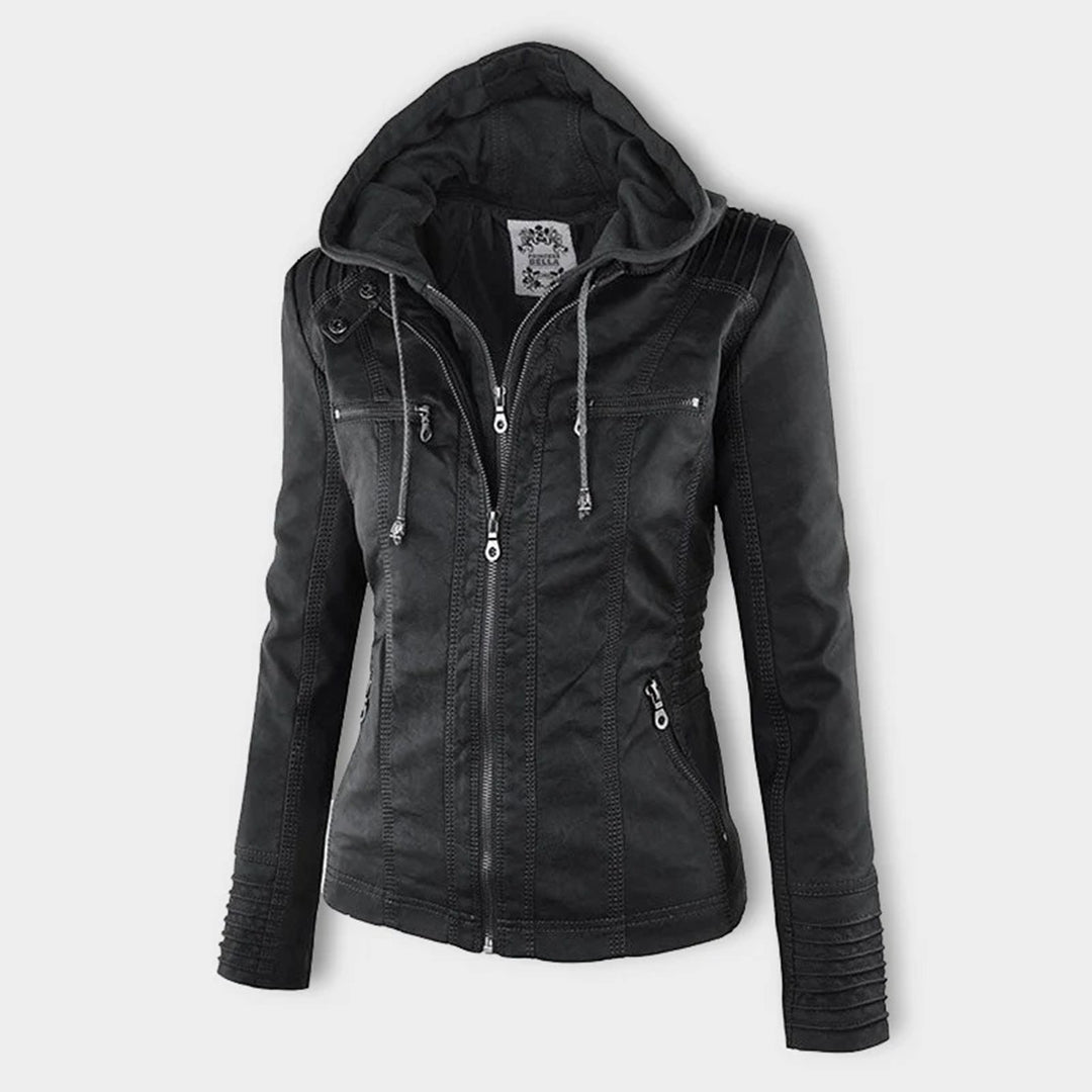 Stilla | Dame Hætte Slim Fit Bikerjakke
