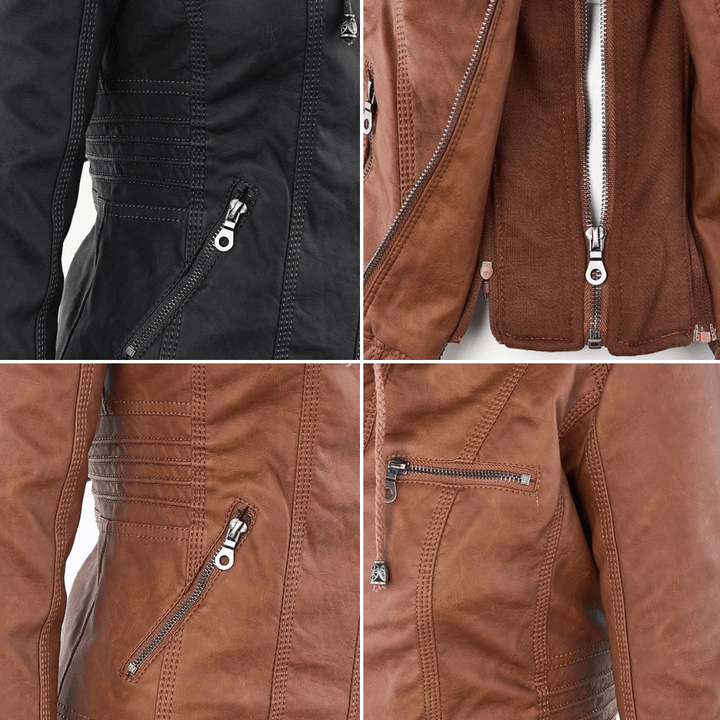 Stilla | Dame Hætte Slim Fit Bikerjakke