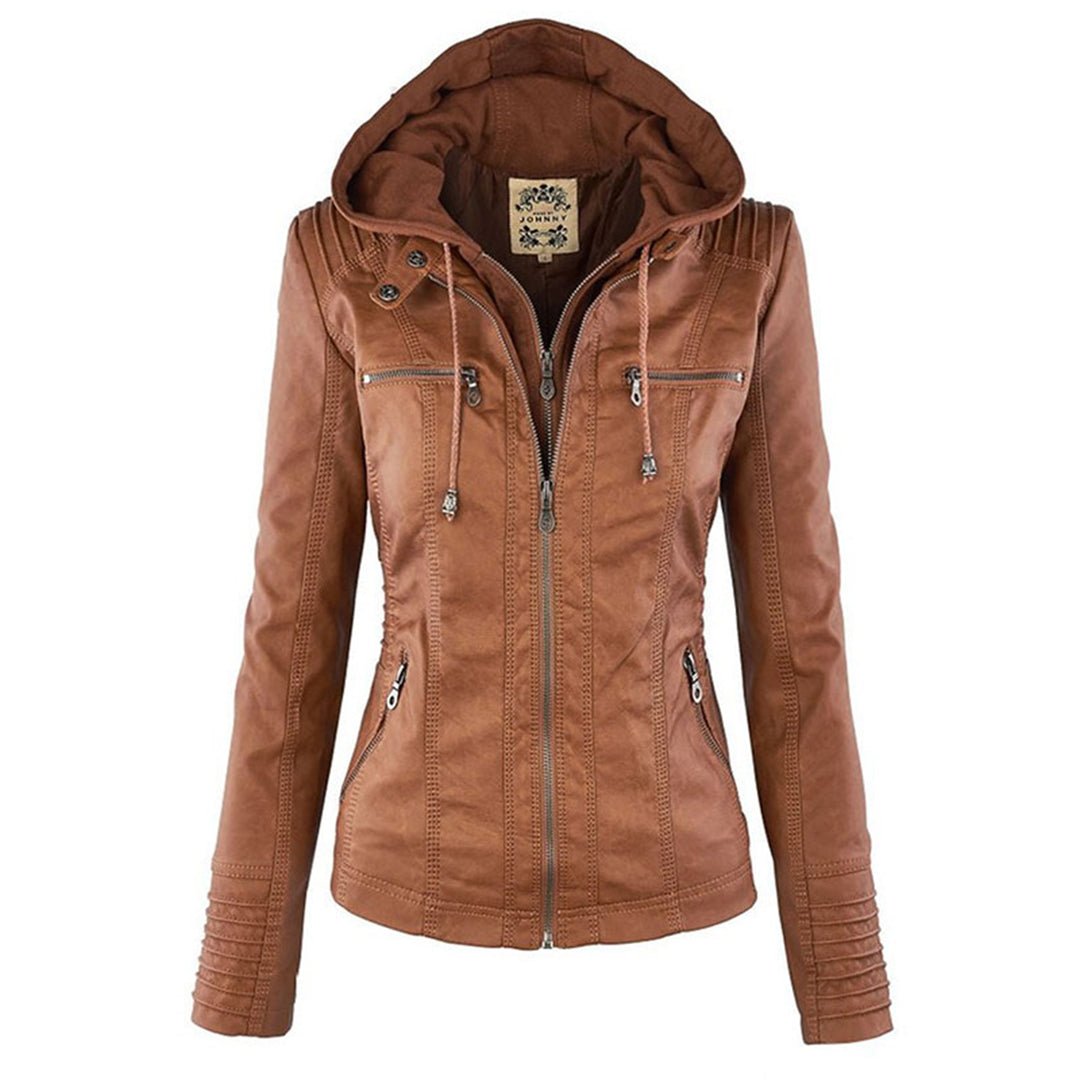 Stilla | Dame Hætte Slim Fit Bikerjakke