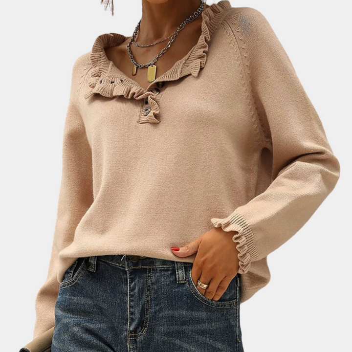 Stilla | Moderigtigt Flæse Sweater til Kvinder