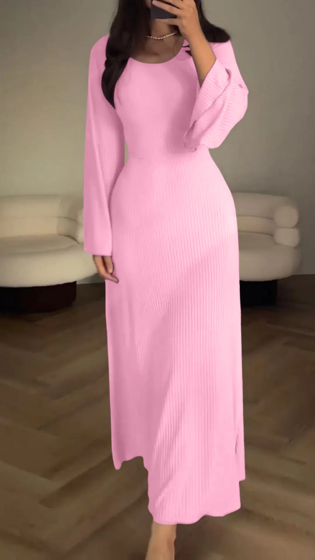 Stilla | Elegante Kjole Med Lange Ærmer Til Efterår