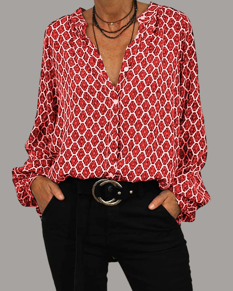 Stilla | Bluse med V-hals