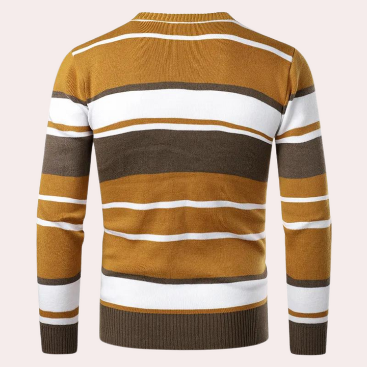 Stilla | Stribet Sweater til Mænd