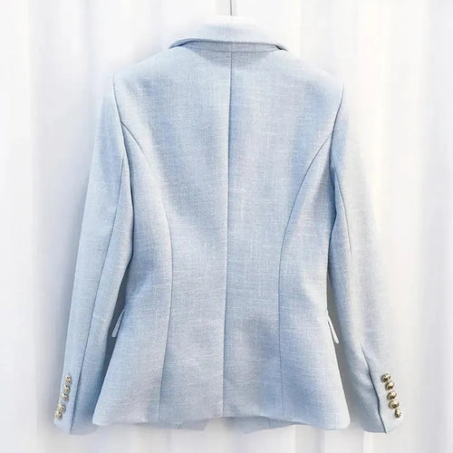 Stilla | La Douce Dobbeltknap Blazer Dame - Læder - Ensfarvet