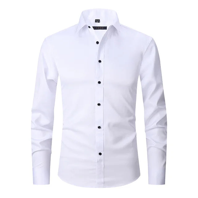Stilla | Herre Slim Fit Stretchstof Krølfri Button Down Krave