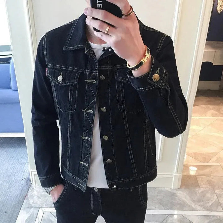 Stilla | Revers Denim Jakke Herre