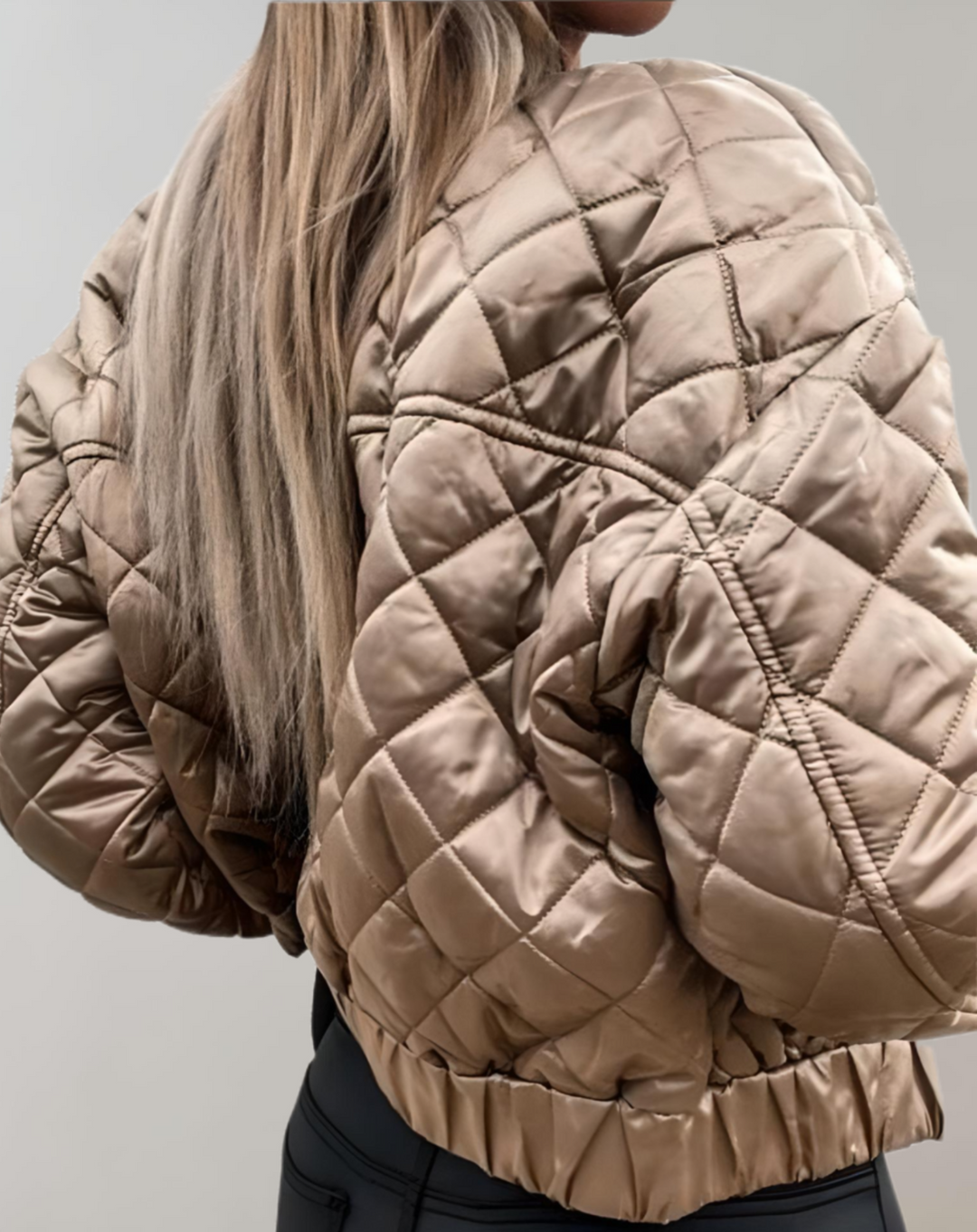Stilla | Urban Chic Dunjakke Med Rund Halsudskæring og Lynlås