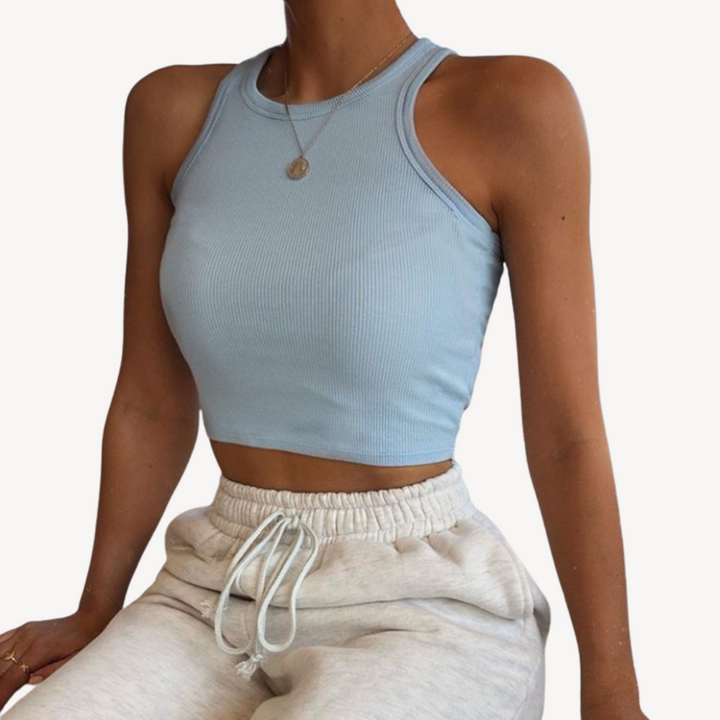 Stilla | Kvinders Ribbet Bomulds Tanktop
