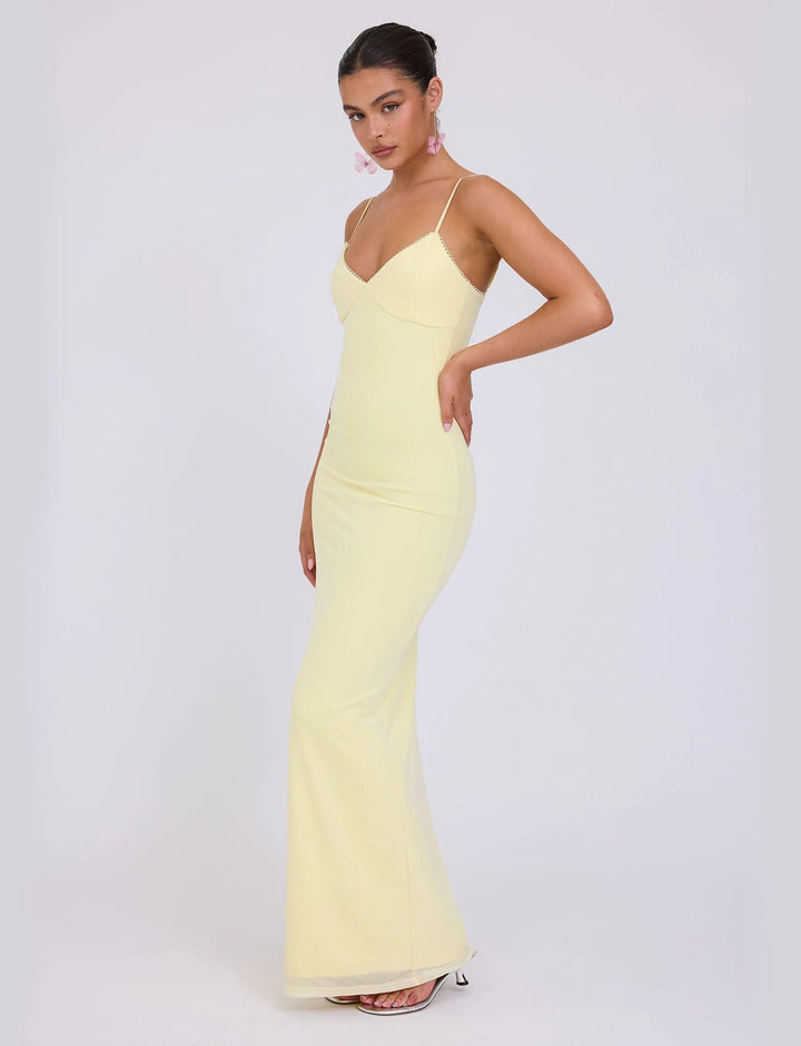 Stilla | Graceful Spaghetti Straps V-hals Maxi Kjole Kvinders