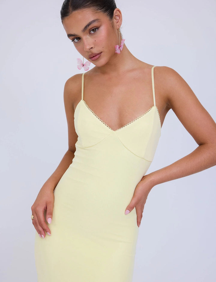 Stilla | Graceful Spaghetti Straps V-hals Maxi Kjole Kvinders