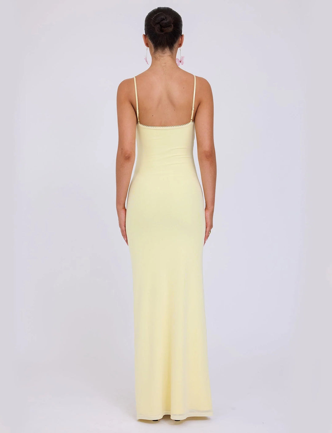Stilla | Graceful Spaghetti Straps V-hals Maxi Kjole Kvinders