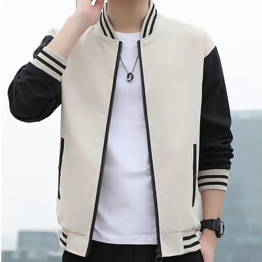 Stilla | Splicing Stripe Varsity-Jakke