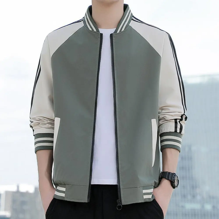 Stilla | Splicing Stripe Varsity-Jakke