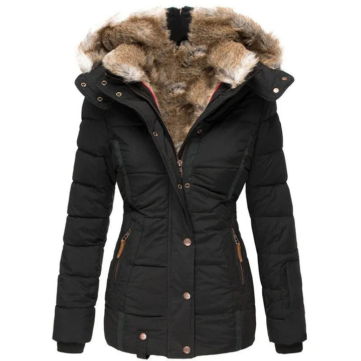 Stilla | Hætte Pufferjakke Künstfur pynt