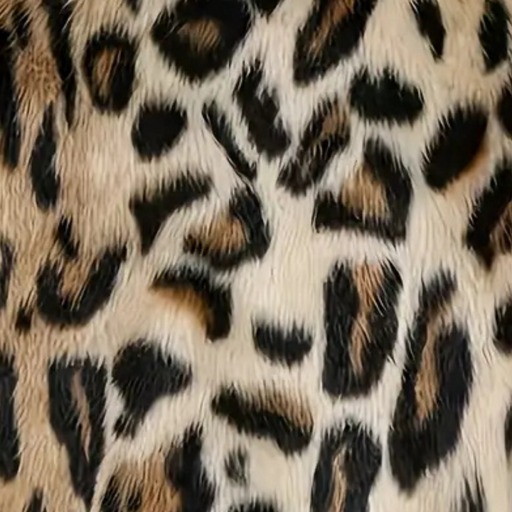 Stilla | Pelsfrakke med Leopardprint til Kvinder