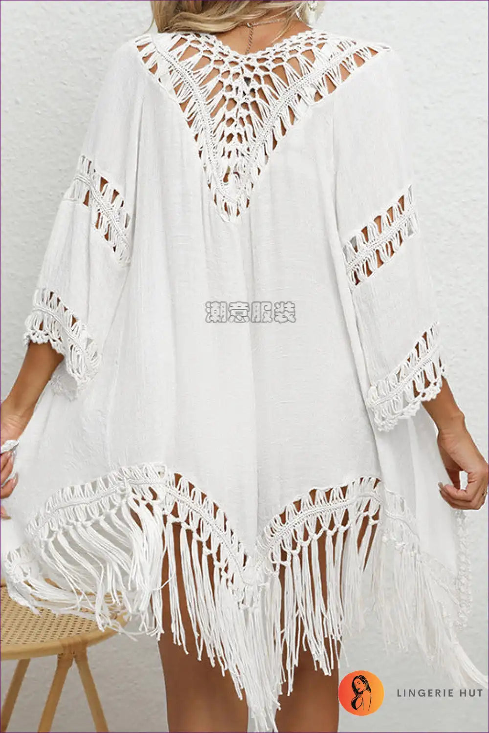 Skovae | Hæklet-Tassel Strandcardigan - Boho Solbeskyttelse med stil