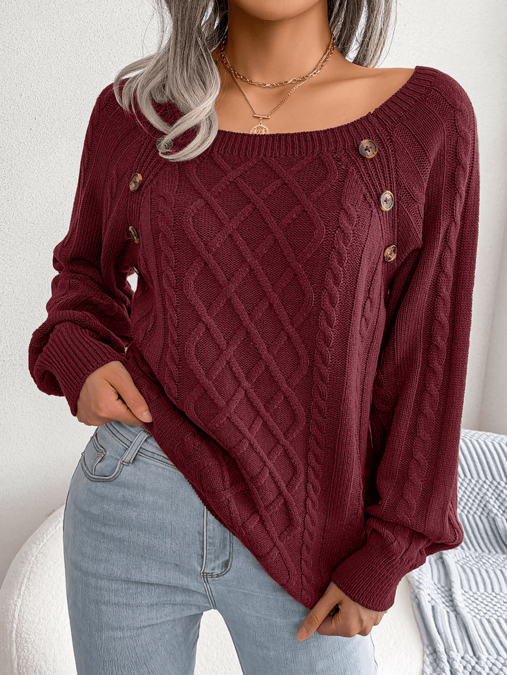 Stilla | Elegant Sweater med Knapdetaljer