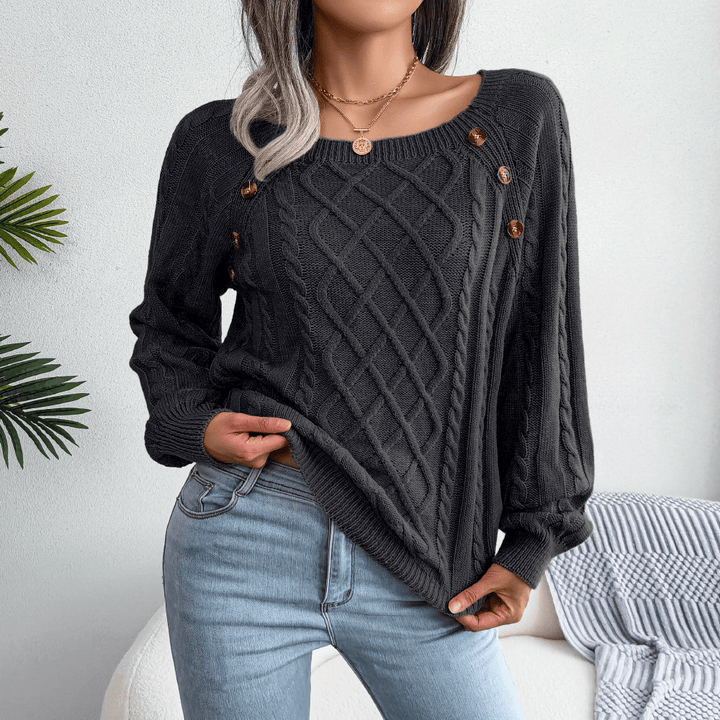 Stilla | Elegant Sweater med Knapdetaljer