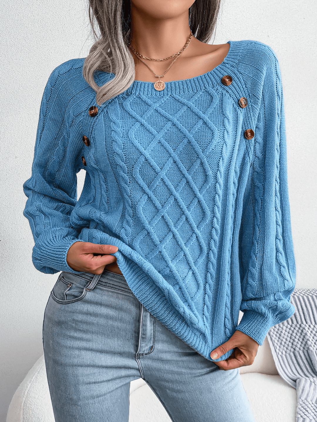 Stilla | Elegant Sweater med Knapdetaljer