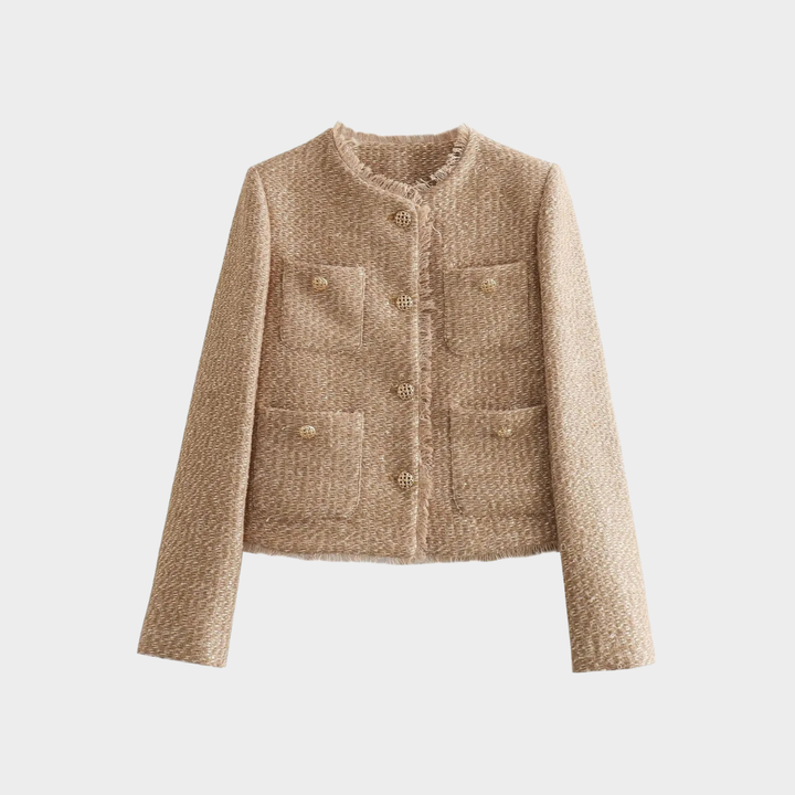 Stilla | Beige Tweedjakke Damer