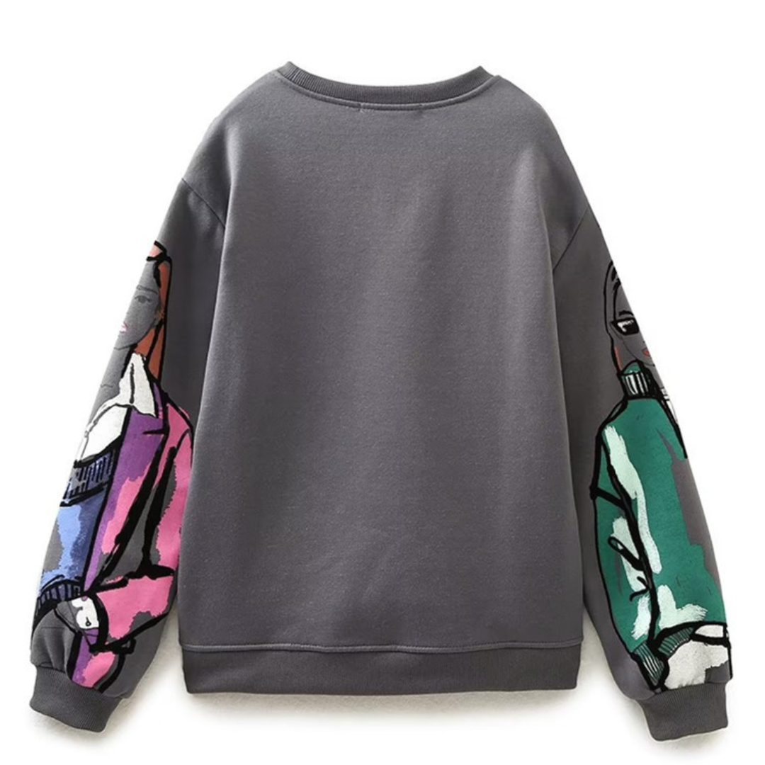 Stilla | Loose-Fit Uld-trykstrik