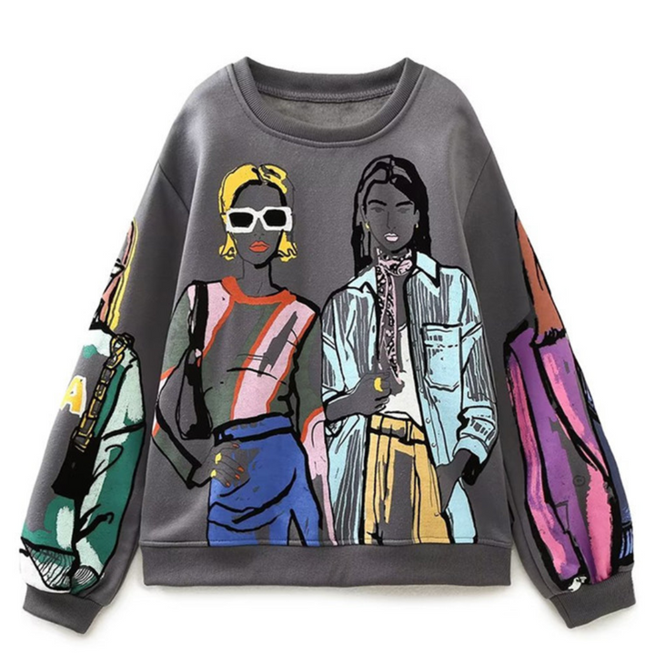 Stilla | Loose-Fit Uld-trykstrik