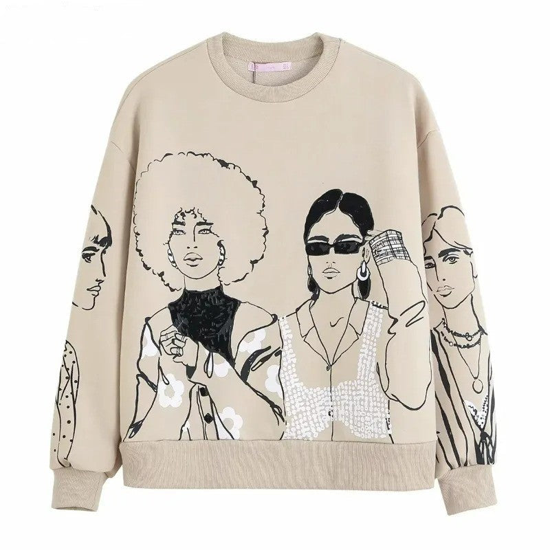 Stilla | Loose-Fit Uld-trykstrik