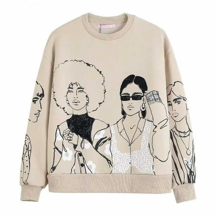Stilla | Loose-Fit Uld-trykstrik