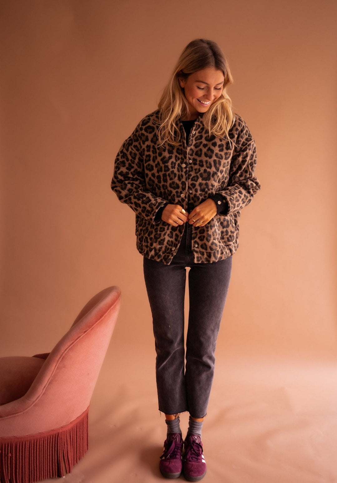 Stilla | Jakke med Leopardmønster
