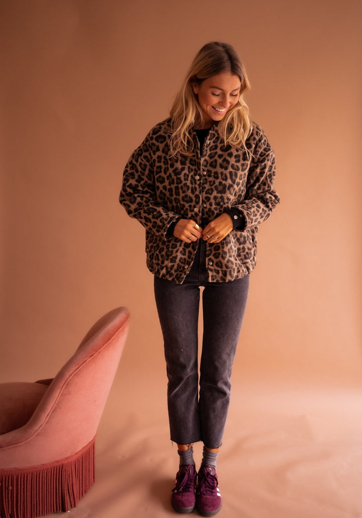 Stilla | Jakke med Leopardmønster