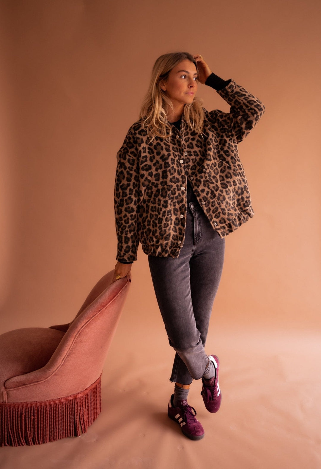Stilla | Jakke med Leopardmønster