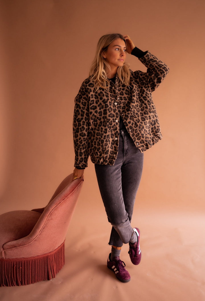 Stilla | Jakke med Leopardmønster