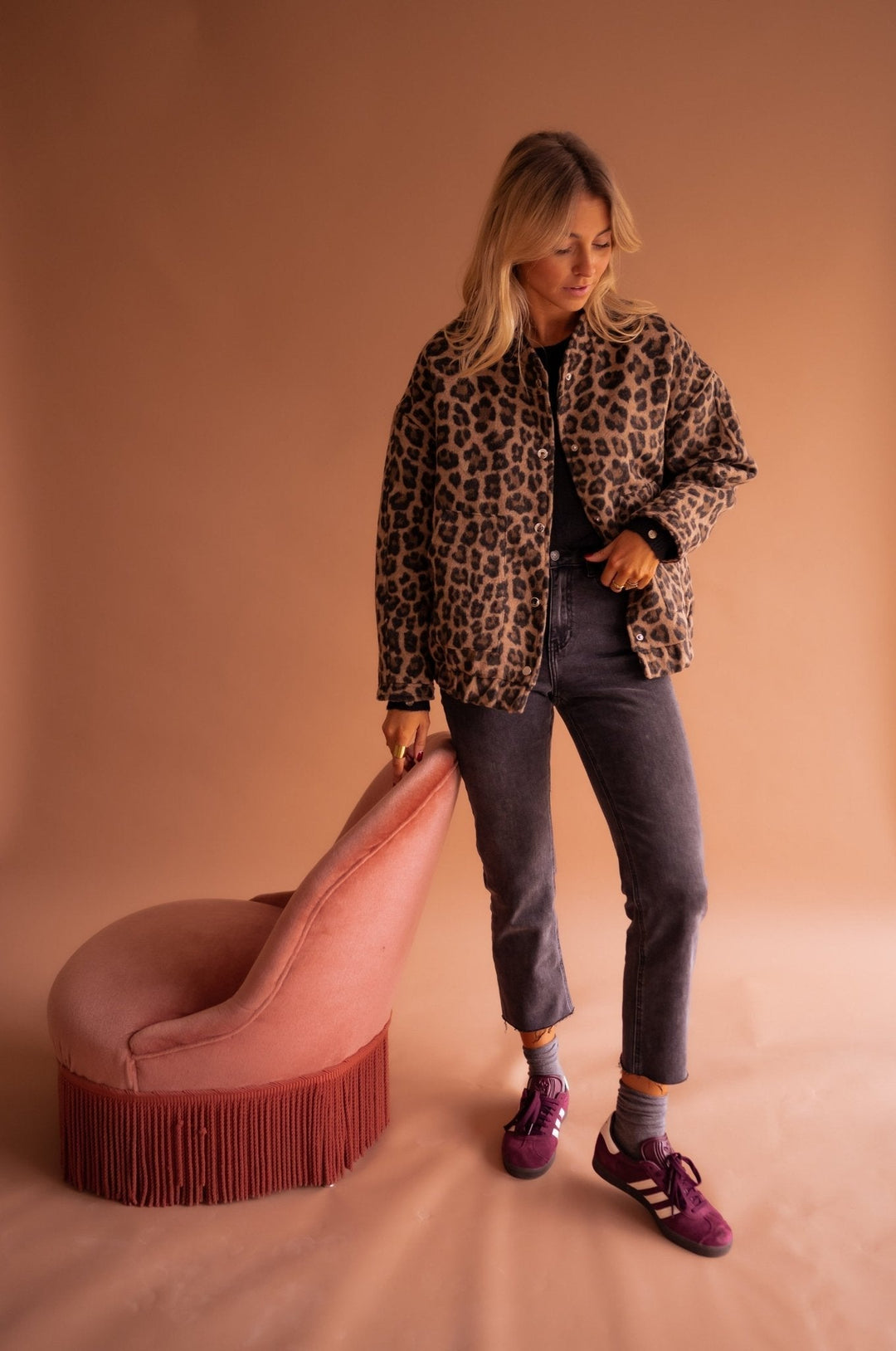 Stilla | Jakke med Leopardmønster