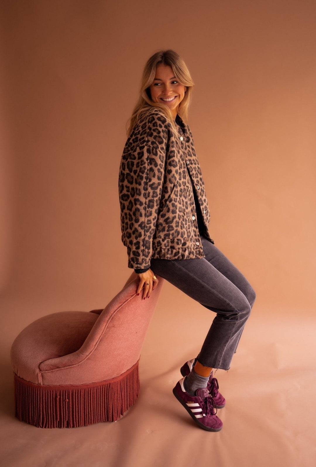 Stilla | Jakke med Leopardmønster