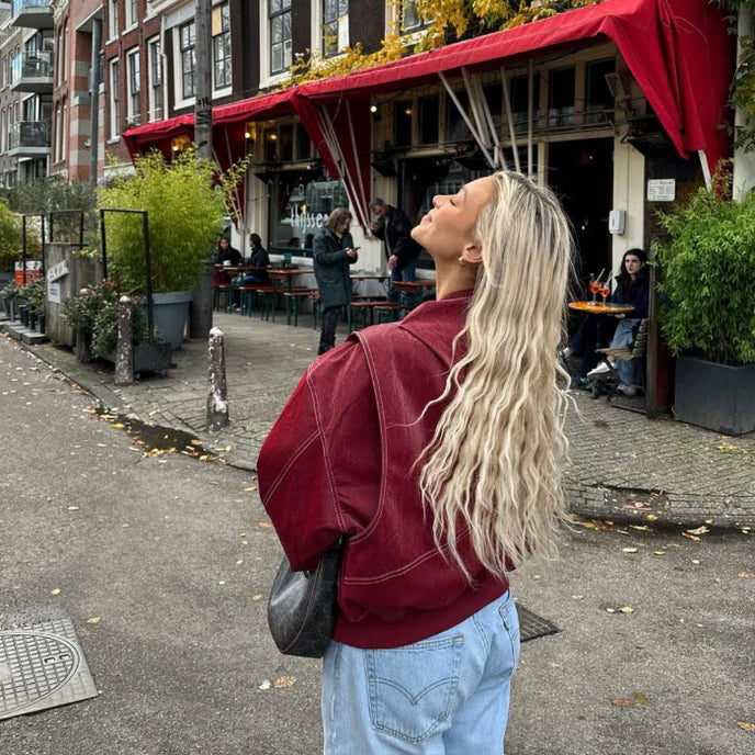 Stilla | Oversize Rød Jakke