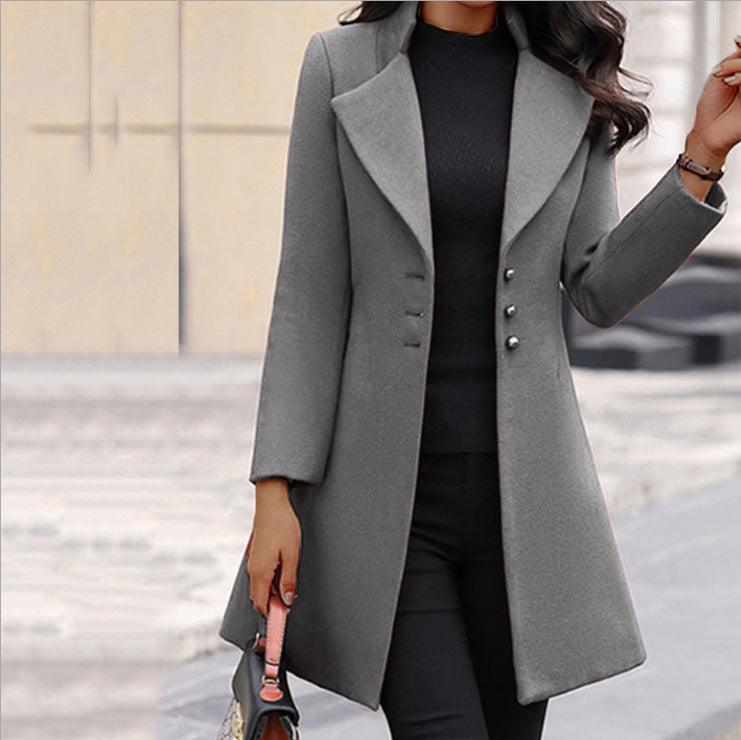 Stilla | Enkeltknappet Slim-Fit Jakke med Krave