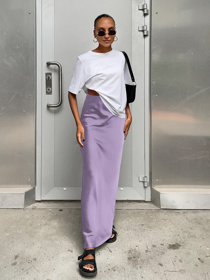 Stilla | Satin Maxiskirt