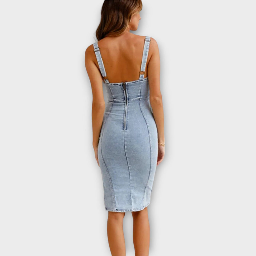 Stilla | Jeanskjole med justerbare stropper