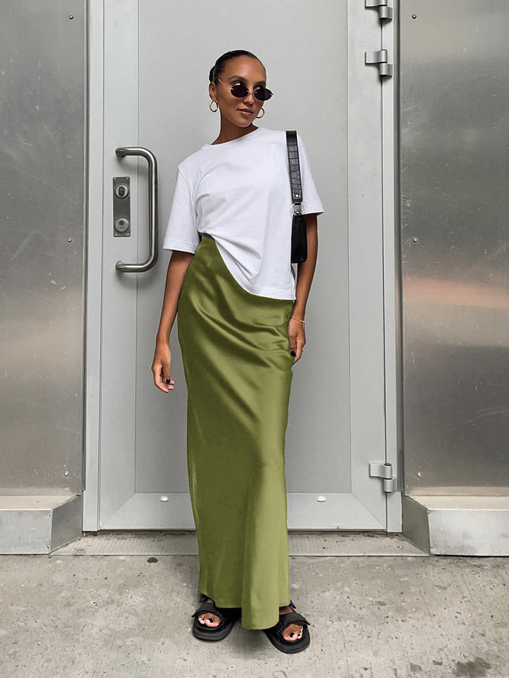 Stilla | Satin Maxiskirt