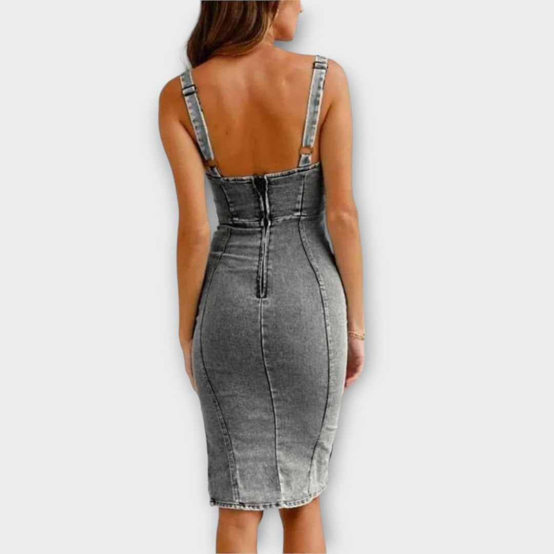 Stilla | Jeanskjole med justerbare stropper