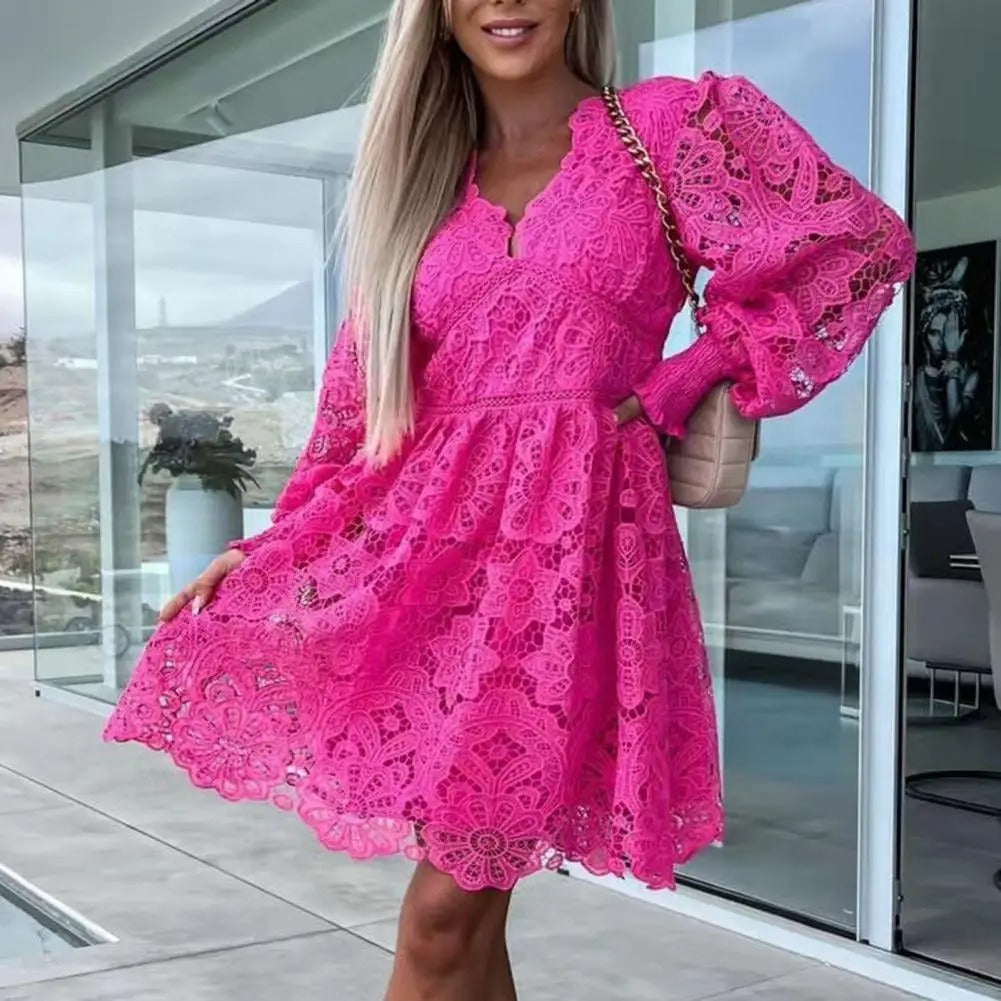 Stilla | Elegante A-linje Blonde Midi Kjole