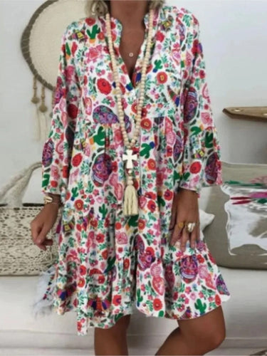 Stilla | Blomsterprint Bohemian Kjole