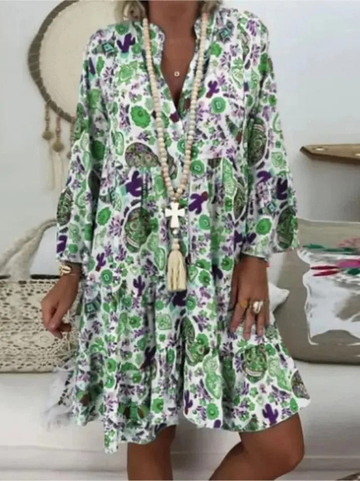 Stilla | Blomsterprint Bohemian Kjole