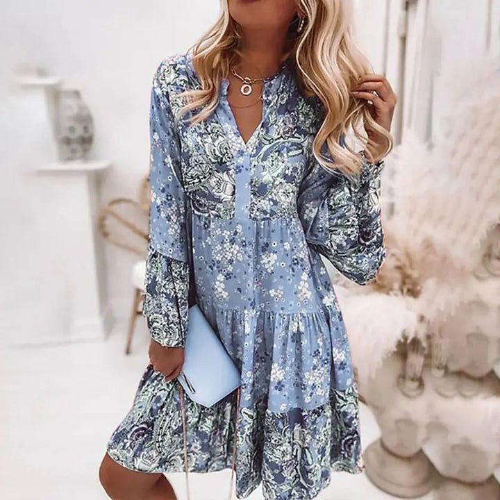 Stilla | Etno Stil Kjole Med Print