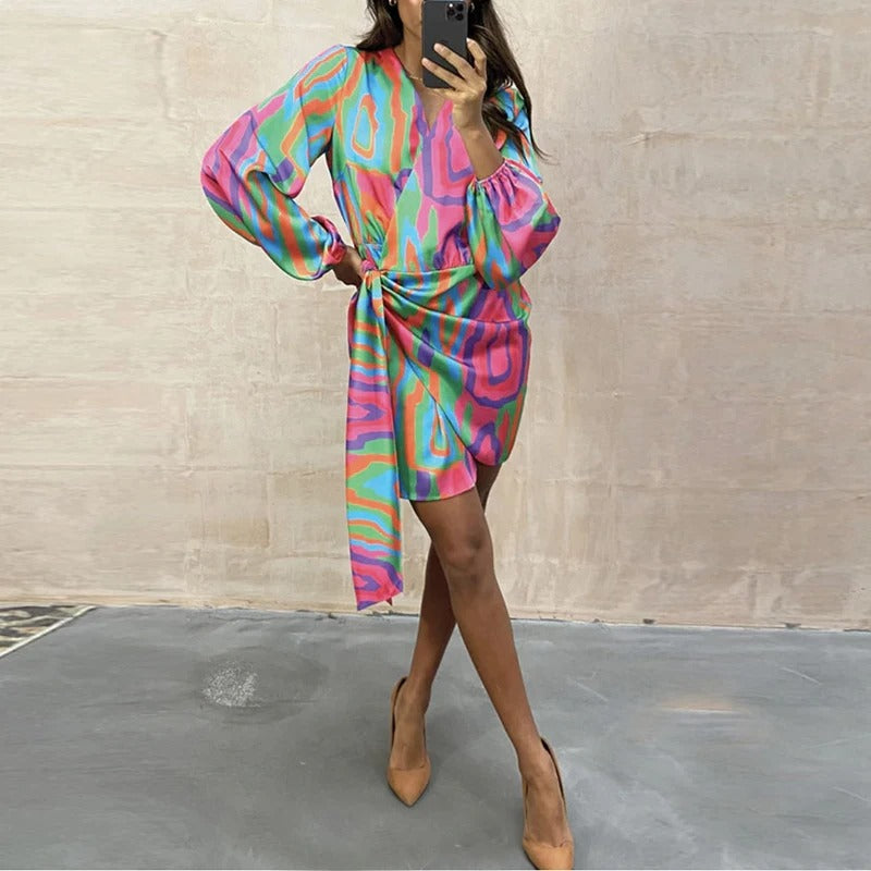 Stilla | Fashionabel Elegante Trykt Kjole