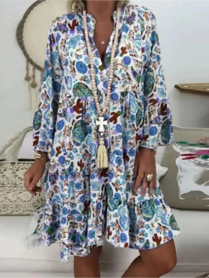 Stilla | Blomsterprint Bohemian Kjole