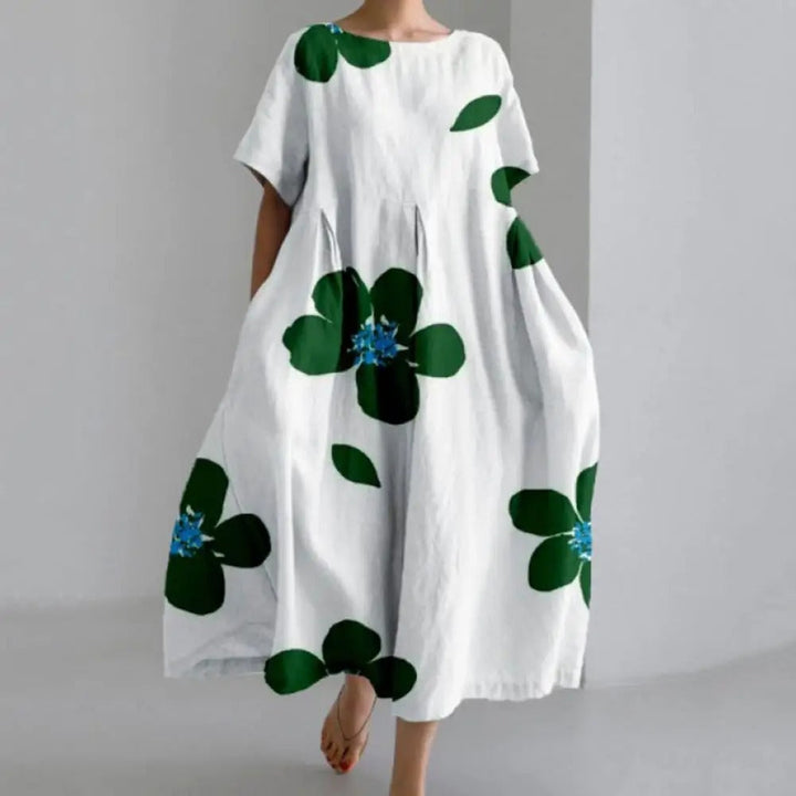 Stilla | Midi Kjole Med Blomster Mønster