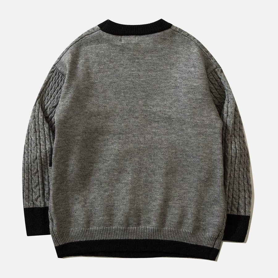Stilla | Pullover af snoet maskenvare med pastelfarvet skyllemønster